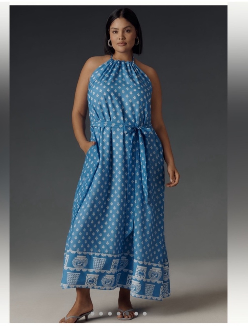 Anthropologie Rachel Antonoff Rainey Halter Maxi Dress NWT Sz XXL